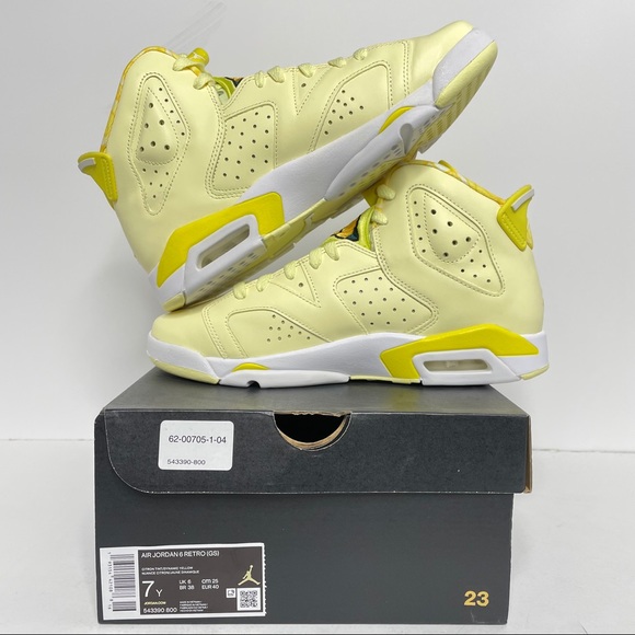 Nike Air Jordan 6 Retro GS “Dynamic Yellow” NEW - Picture 3 of 4
